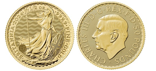 £50 half-ounce Britannia coin