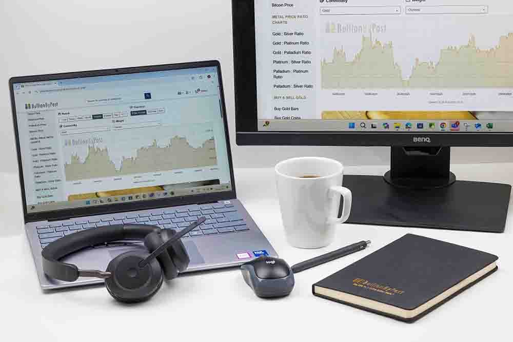 Desk with charts