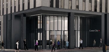 The entrance to Centre City Tower